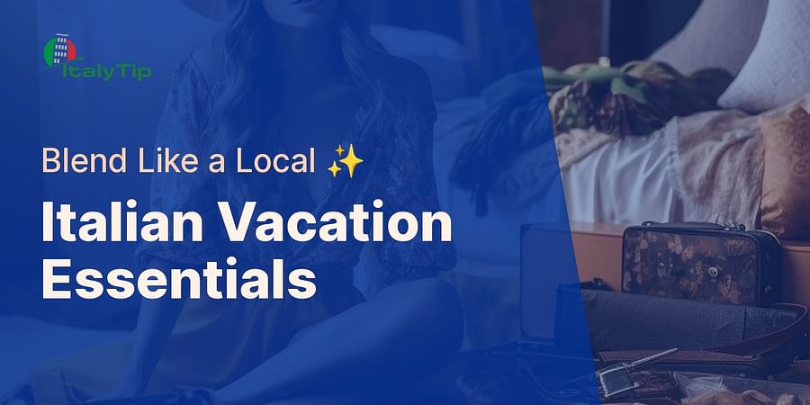 Italian Vacation Essentials - Blend Like a Local β¨